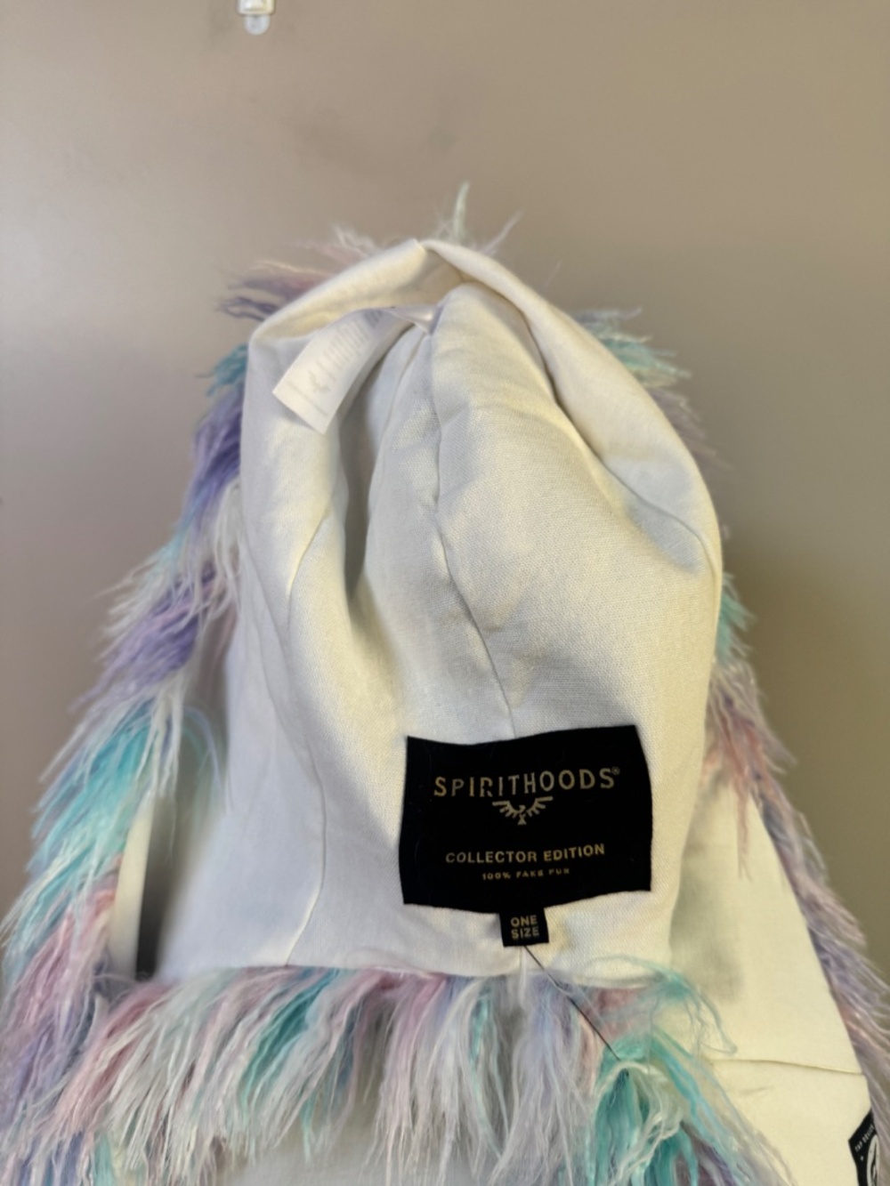 SPIRITHOODS Aurora Bunny Hood Collectors Edition Faux Fur Pastels Rave - Picture 7 of 13